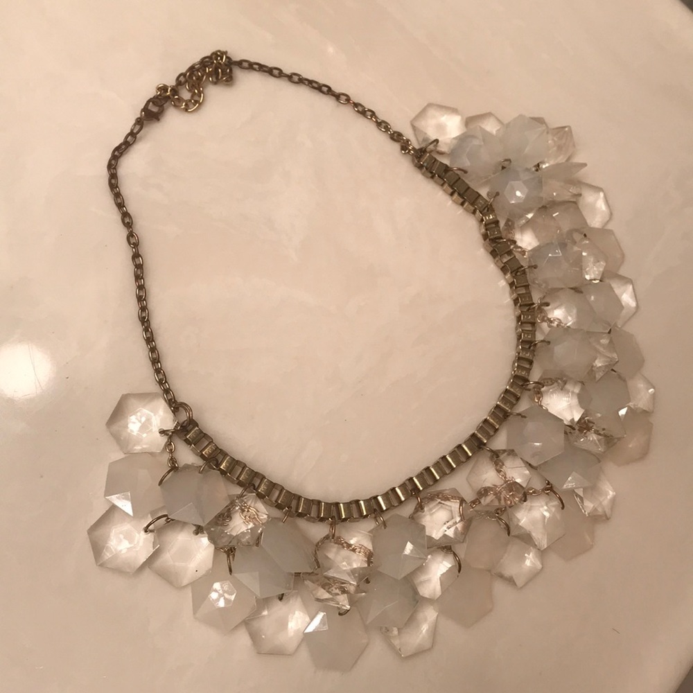 Statement necklace clear stones - Picture 3 of 3